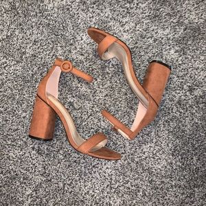 Brown Ankle-Strap Heels